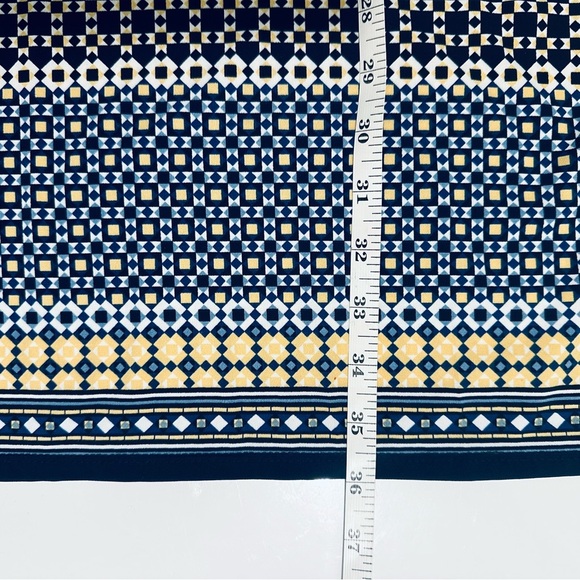 Max Studio NWT Geometric Sheath Midi Dress, Women’s Size Small, Pleated Skirt - Picture 11 of 16